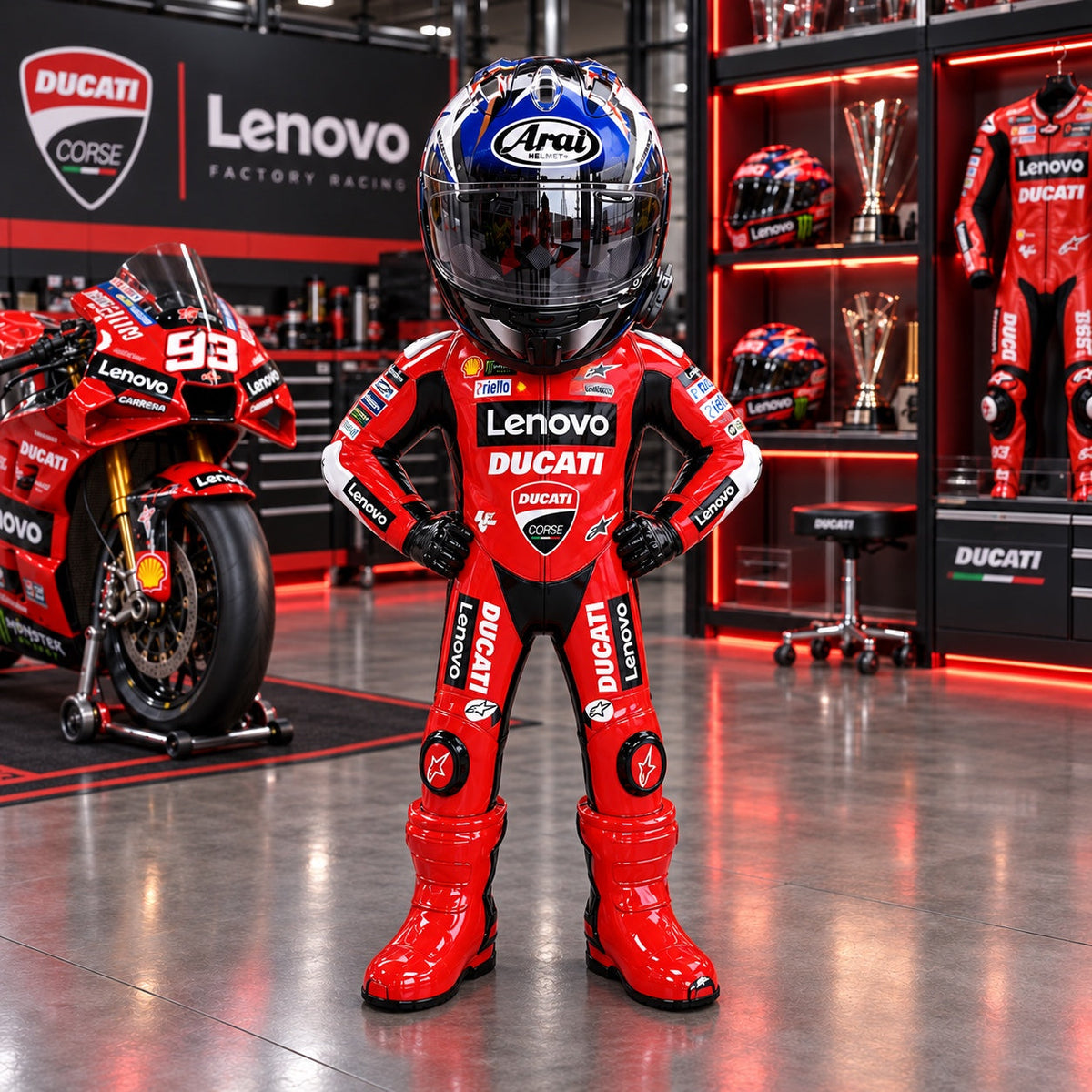 Helmstand Ducati Corse standard base edition